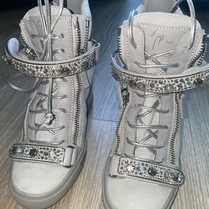 Giuseppe Zanotti Glittering Silver High-Tops